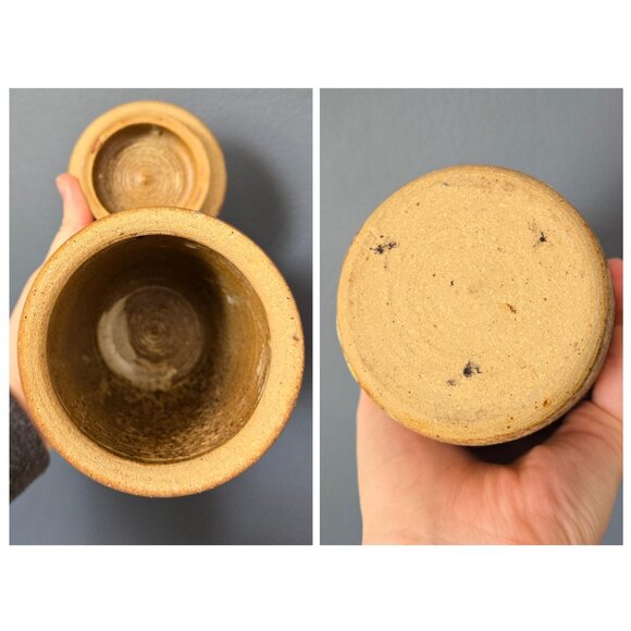 Curated Set of Four Handmade Studio Pottery Mugs Mismatched Dark Moody Earthy - Picture 6 of 10